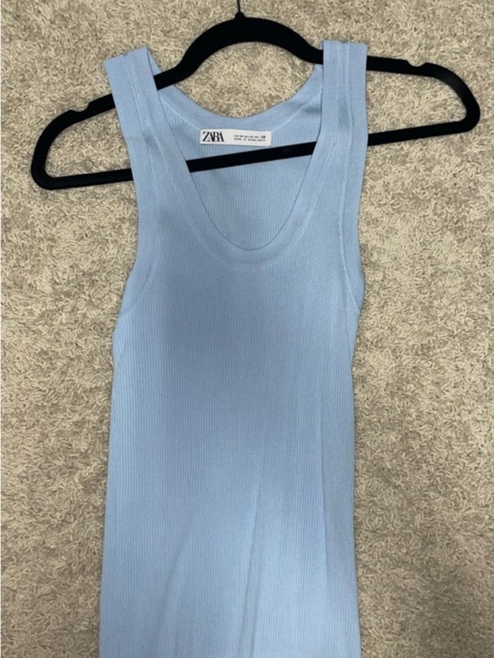 ZARA periwinkle blue top